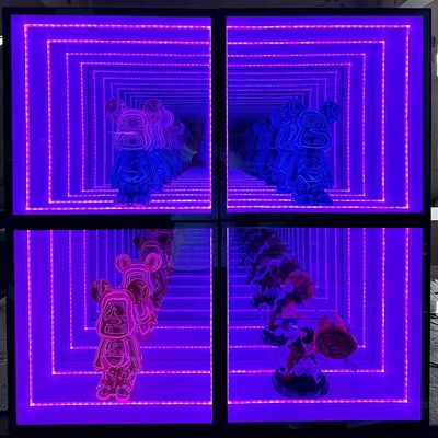 LED-Lichtspiegel-Display für Möbel Weinbar in Rot Weiß Blau