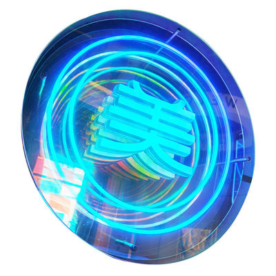 Custom Infinity Effect Farbverlauf Spiegel Licht Neon Schild mit langlebigen Metallrahmen