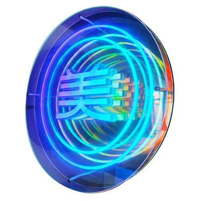 Custom Infinity Effect Farbverlauf Spiegel Licht Neon Schild mit langlebigen Metallrahmen