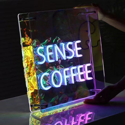 Custom Infinity Effect Farbverlauf Spiegel Licht Neon Schild mit langlebigen Metallrahmen
