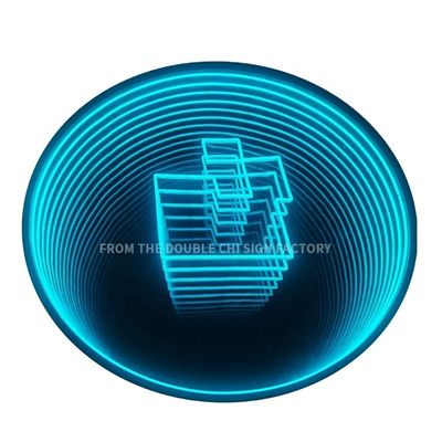 Modetrends Infinity Light Sign Neon-Spiegel für Wanddekoration LED Neon Infinity Spiegel Dekoration