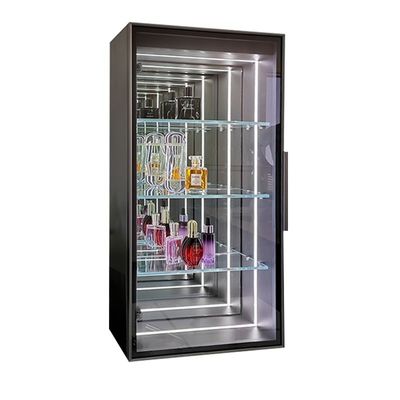 Erhöhen Sie Ihr Wohnzimmer mit modischen Glas Tür LED Infinity Spiegel Wein Schrank