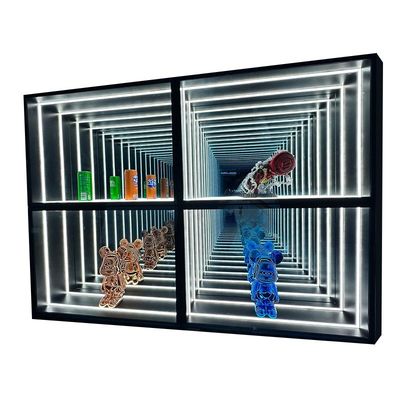 Anpassungsfähige Farben Infinite Abyss Mirror Display Case für Wohn- und Geschäftsräume