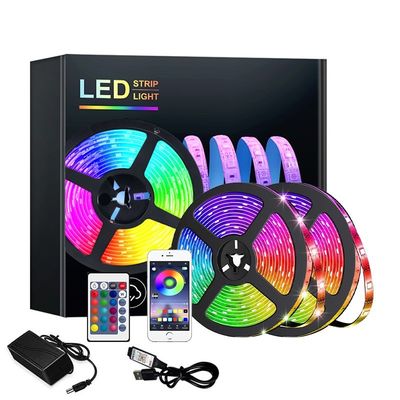 LED-Lichtquelle 5M 10M 20M 5V IP20 5050 RGB USB Farbwechsel Musik Flex Dekoration