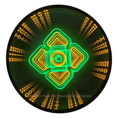 Erschwingliche LED-Neon-Spiegel Wandkunst mit spielerischer Berührung und anderen Lichtquellen