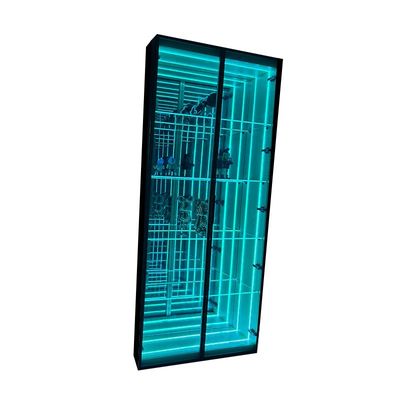 Hochzeitsveranstaltung Dekoration LED Glas Neon mit Spiegel-Display-Gehäuse in DC12V/AC110-220V