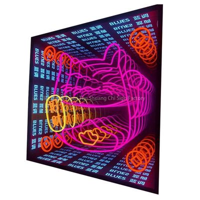 Neon Abyss Spiegel Perfektes Brennpunkt Custom Neon Infinity Spiegel mit Dimmer Unterstützung