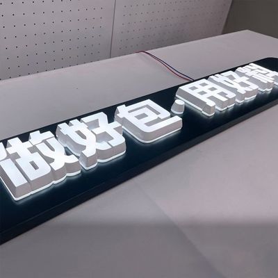 Rückseite beleuchtet LED Metallbuchstaben Lichter Zeichen 3D-Kunststoff Leuchtzeichen für Werbung