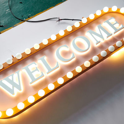 Rückseite beleuchtet LED Metallbuchstaben Lichter Zeichen 3D-Kunststoff Leuchtzeichen für Werbung