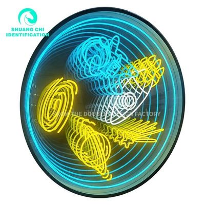 Stecker-Stromversorgung Moderne Neonspiegel für erhöhte Umgebung und LED-Streifen Raum Upgrade