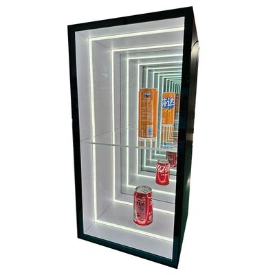 Maßgeschneiderte Größe Infinite Magic Mirror Display Cabinet für die Dekoration von Geschäften