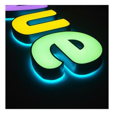 Beleuchtete Rückseite Beleuchtet Metall Led Brieflichter Schild Acryl Edelstahl Leuchtkraft für die Anzeige