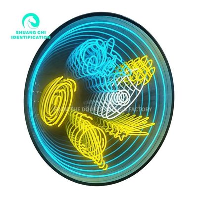 Verbessern Sie Ihren Raum mit dem enthüllten Installationsverfahren des Neon Abyss Mirror