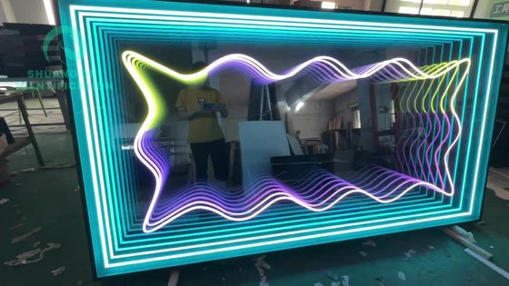 Verbessern Sie Ihren Raum mit dem enthüllten Installationsverfahren des Neon Abyss Mirror