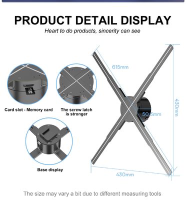 1.692MM Pixel Pitch 3D Holographische LED-Lüfter-Display-Software für Außenwerbung