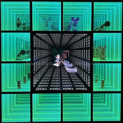 Innen- und Außen-LED-Infinity-Spiegellichter-Displaykasten mit individueller Dicke