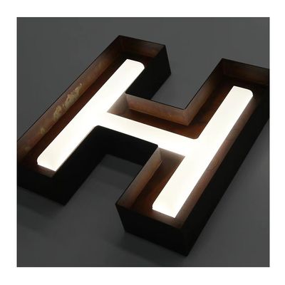 Hochhelligkeit LED Licht Edelstahl Hintergrundbeleuchtung Acryl 3d Beleuchtete Brief Logo Zeichen