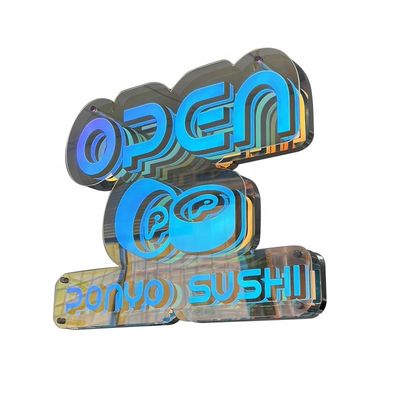 DC 12V/AV110V-220V Abyss Infinity Mirror Letters für kundenspezifische Geschäfte
