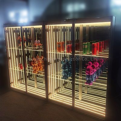 Sehenswert hohe Helligkeit LED-Lichtglas-Display für Wein und Bier-Display