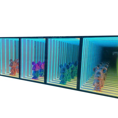 Innen-Außen-Infinity-Licht-Spiegel-Gehäuse-Display für Show-Modell-Auto-Ornament-Trophäe