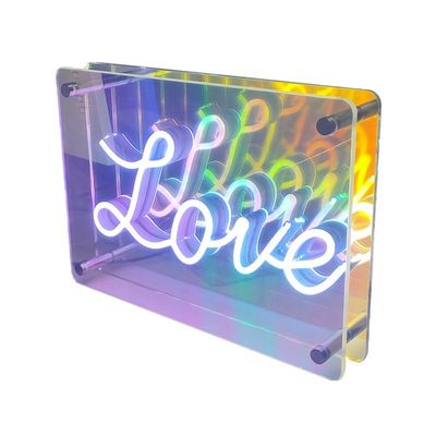 Custom LED Infinity Mirror Sign mit Acrylmaterial und Mini Luminous Charakter Design
