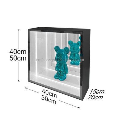 Holz Infinity Mirror Glas Schmuck Display Case maßgeschneiderte Dicke und Effizienz