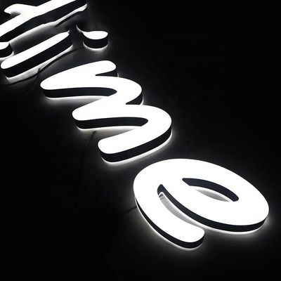 Shopping Mall Signage Custom LED-Hintergrundbeleuchtung Buchstaben mit Neonlicht und Aluminium Buchstaben