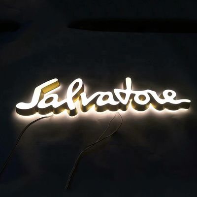 Shopping Mall Signage Custom LED-Hintergrundbeleuchtung Buchstaben mit Neonlicht und Aluminium Buchstaben