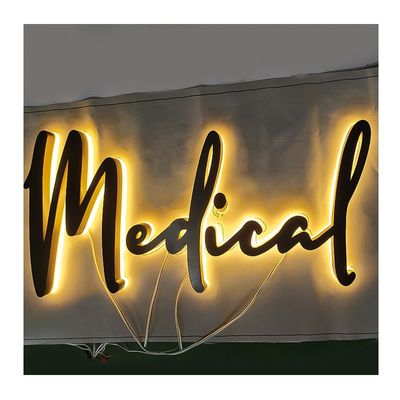 LED-Neon-Lichtquelle Farbschrift aus Edelstahl für Einkaufszentren