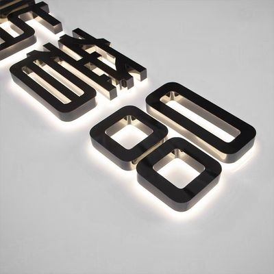 LED-Neon-Lichtquelle Farbschrift aus Edelstahl für Einkaufszentren