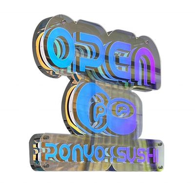 Elektronische Schilder mit unendlichem Hintergrund und Acrylspiegel