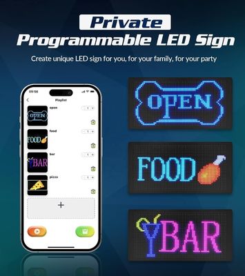 15.2CMx10.5CMx10.5CM Paketgrößen Flexible LED-Anzeige mit Smart APP Steuerung