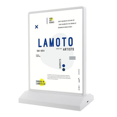 angepasste Farben Doppelseitige vertikale A4-Plakate Menühalter Lichtschachtel LED-Panelständer