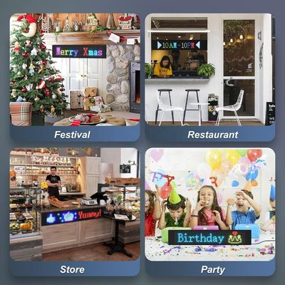 Digitale LED-Signatur für den Innenbereich mit Bluetooth-App-Steuerung und Ferngleitbildschirm
