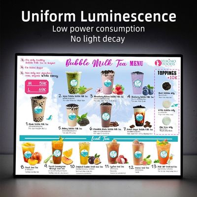 Schlanke Magnetrahmen-LED-Lichtbox für Innenwerbefilmplakate A1 A2 A3 A4 A5