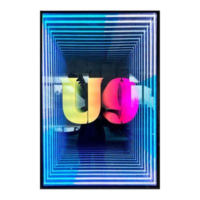 Custom Designs Acryl LED Infinity Mirror Signage mit Blendung und elektronischen Zeichen