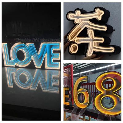 Custom Designs Acryl LED Infinity Mirror Signage mit Blendung und elektronischen Zeichen