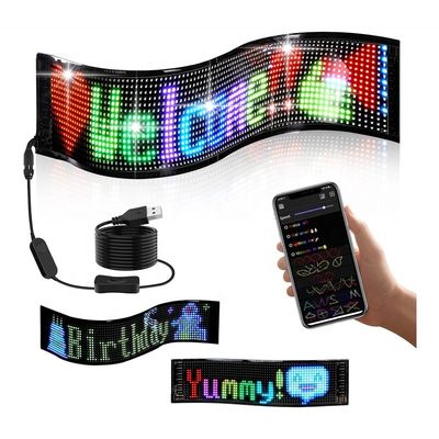App-gesteuerte digitale LED-Signatur für benutzerdefinierte Text- und Musteranimationsanzeigen