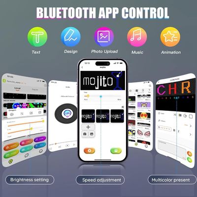 App-gesteuerte digitale LED-Signatur für benutzerdefinierte Text- und Musteranimationsanzeigen