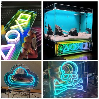 Kaufen Sie Infinity-Effekt Neon-Schild mit Custom 3D Abyss Infinity Spiegel Werbung