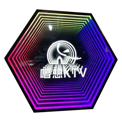 3D-Infinity-Spiegel Mini-RGB-Acryl-Neon-Schild LED-Buchstaben Lichtbox-Schild