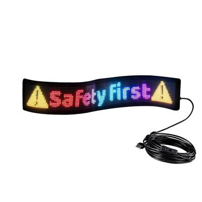 Neueste App Fernbedienung Bearbeitbarer Inhalt Bewegliche Nachricht Flexible LED-Anzeige für Auto-Plakette