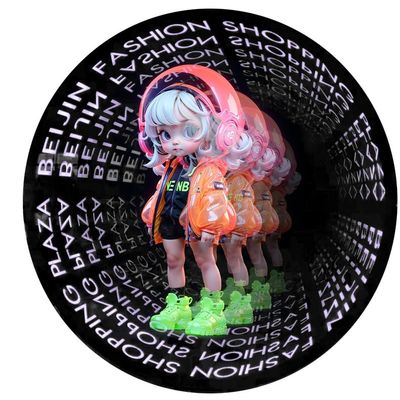 Animated Video Player 3D Infinity Mirror Hologramm Lichtschachtel mit Hang Installation