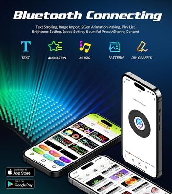 App Control LED-Schildbrett für Autos Scrolling Text Digitales Display Matrix-Panel