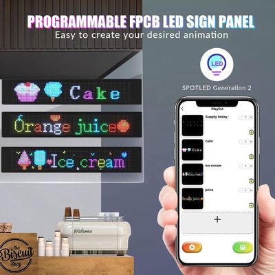 App Control LED-Schildbrett für Autos Scrolling Text Digitales Display Matrix-Panel