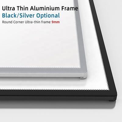 Aluminiumrahmen A1 A2 A3 A4 A5 Snap Ultra Dünn Werbung Metallbeleuchtung Led-Lichtbox
