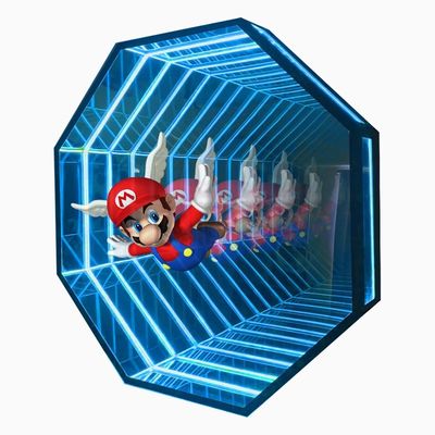 Hologramm 3D-Abgrundspiegel LED-Streifen Lichtquelle Hologramm-Ventilator Werbelichtkästen