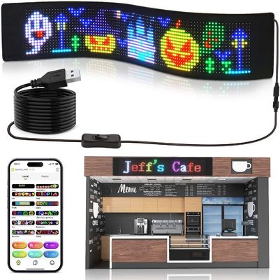 390x107mm Programmierbare Schreibnachricht Flexible Anzeige Led-Bildschirm Zeichen für den Flughafen