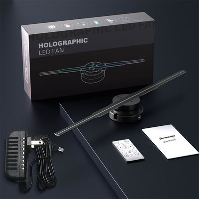 Innenraum 3D Werbung Holographischer Led-Ventilator 45 cm Led-Licht-Display mit Cloud-Steuerung