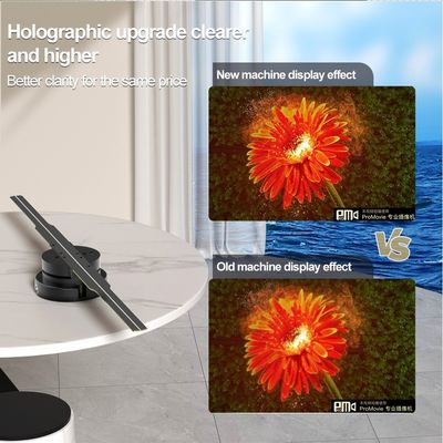 Innenraum 3D Werbung Holographischer Led-Ventilator 45 cm Led-Licht-Display mit Cloud-Steuerung